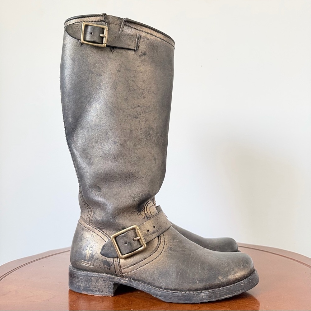 Frye x Coach Special Edition Veronica Tall Distressed Leather Boots | US 6.5 - Picture 2 of 9